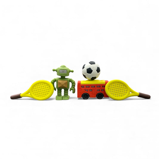 BIGMAN Tiny Erasers Pack 4 Piece Fun Eraser Box