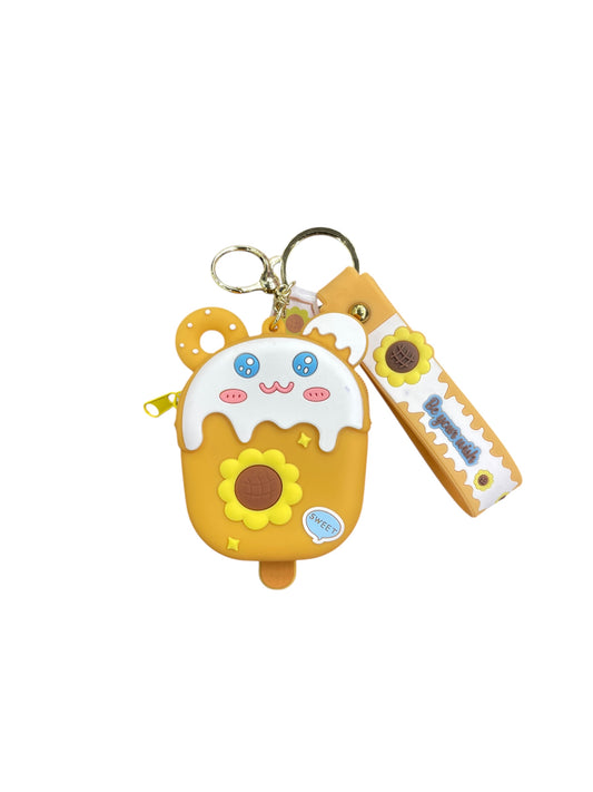 BIGMAN Popsicle Style Mini Zipper Pouch Soft Silicon Keychain