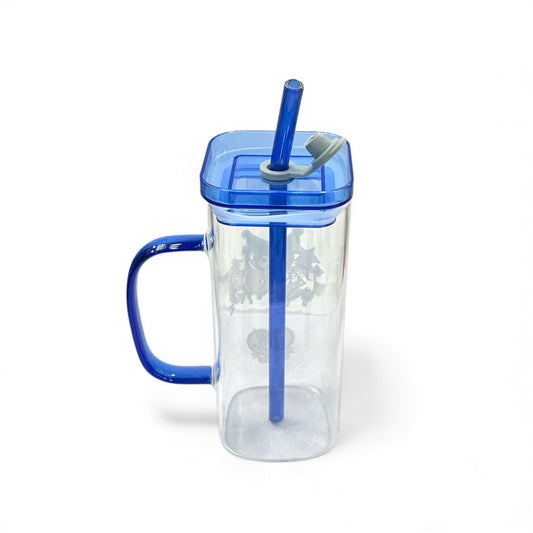BIGMAN Kuromi Coffee & Juice Glass Cup With Straw 250ml