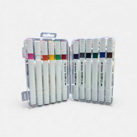 BIGMAN Turtle Theme Water Based Marker Set of 12