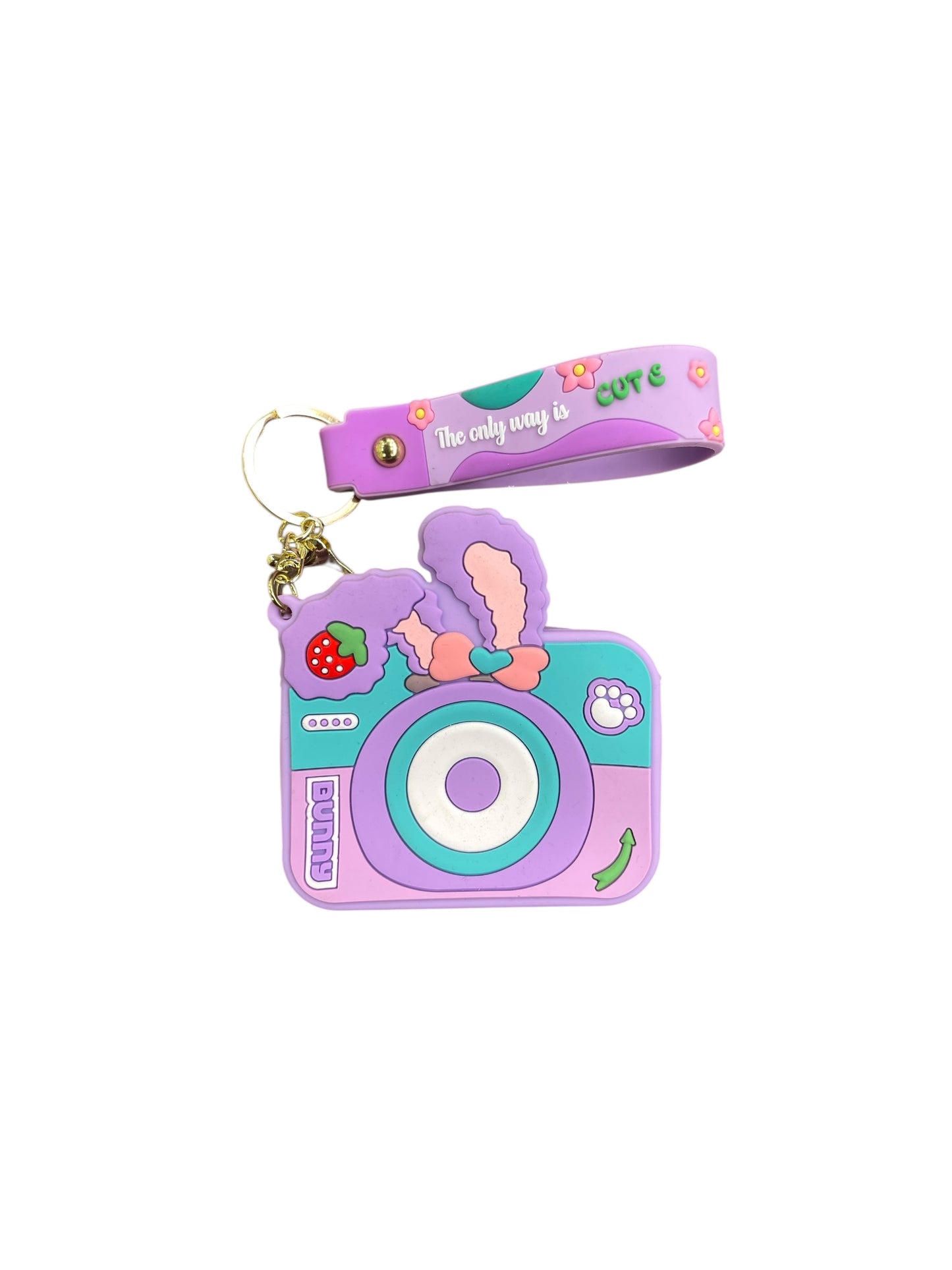 BIGMAN Camera Style Mini Zipper pouch Soft Silicon Keychain