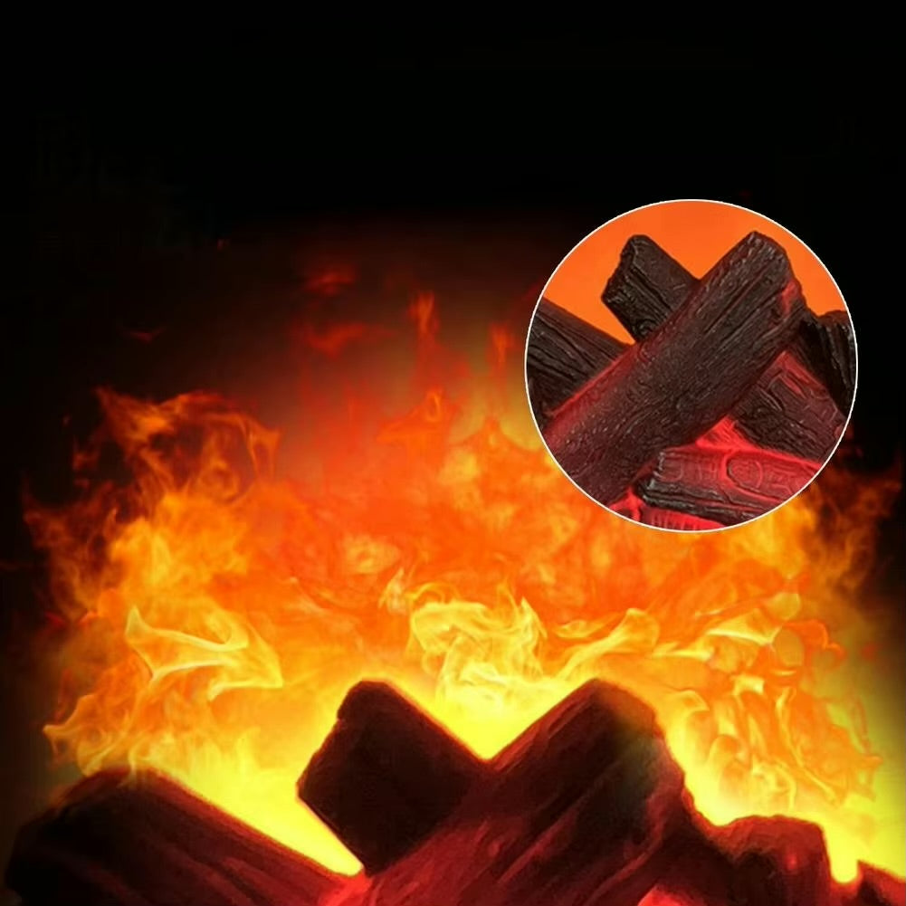 BIGMAN Lantern Fireplace Light LED Simulation Log Flame Effect Touch Switch