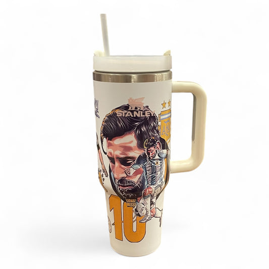 BIGMAN Lionel Messi White Edition Stanley Tumbler 40oz