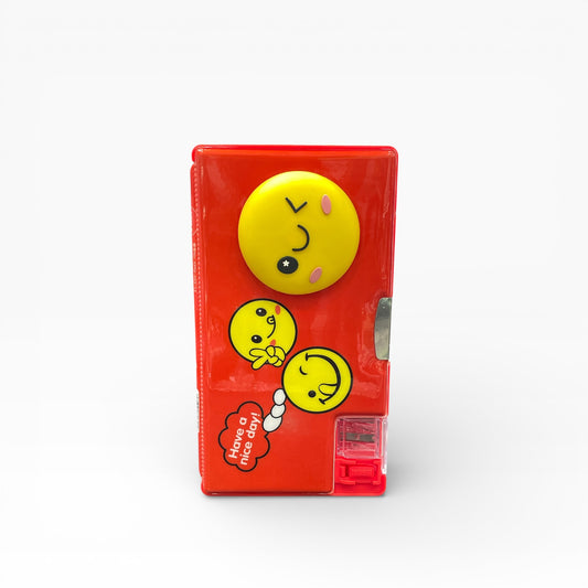 BIGMAN Smiley Face Magnetic Double-Sided Multi-Function Pencil Box with Sharpener