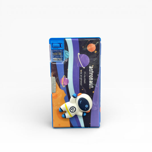 BIGMAN Astronaut Magnetic Squishy Double-Sided Pencil Box With Sharpener
