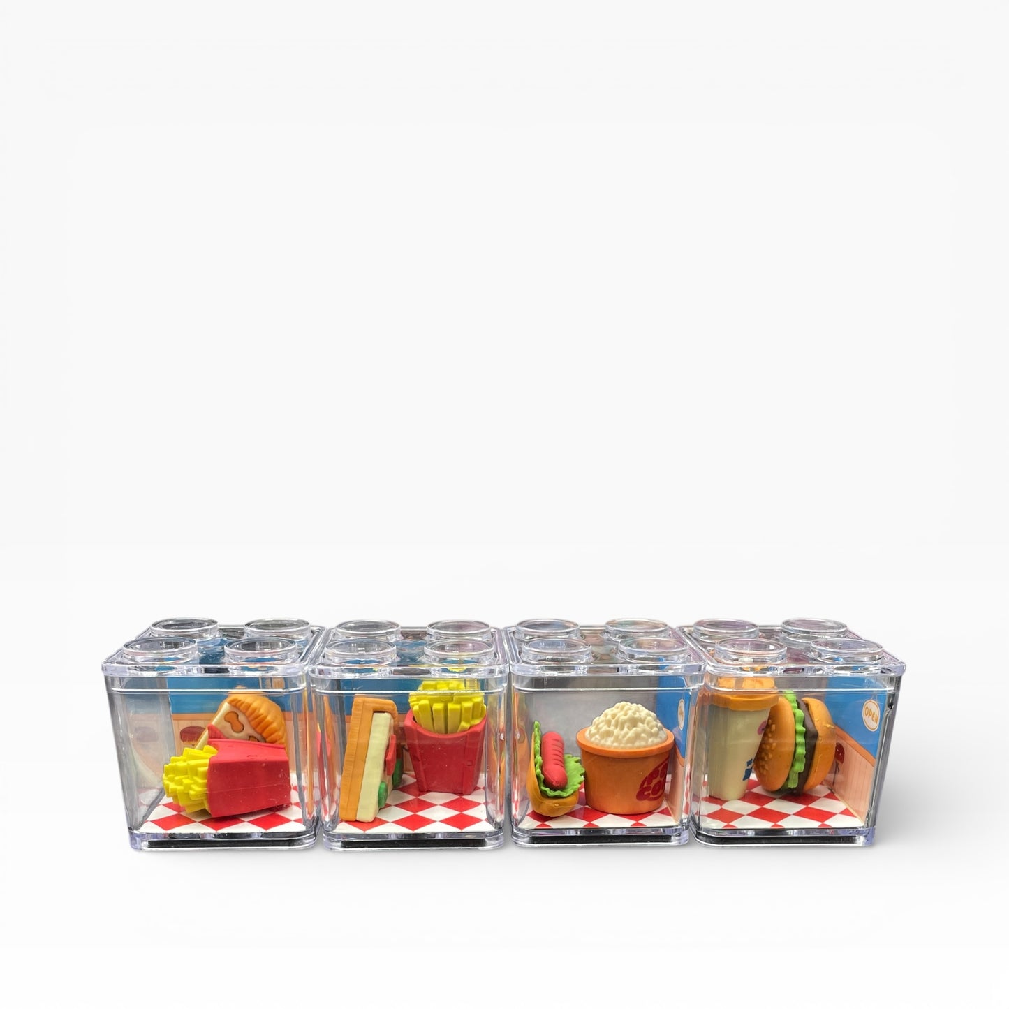 BIGMAN Mini Fast Food Erasers Set