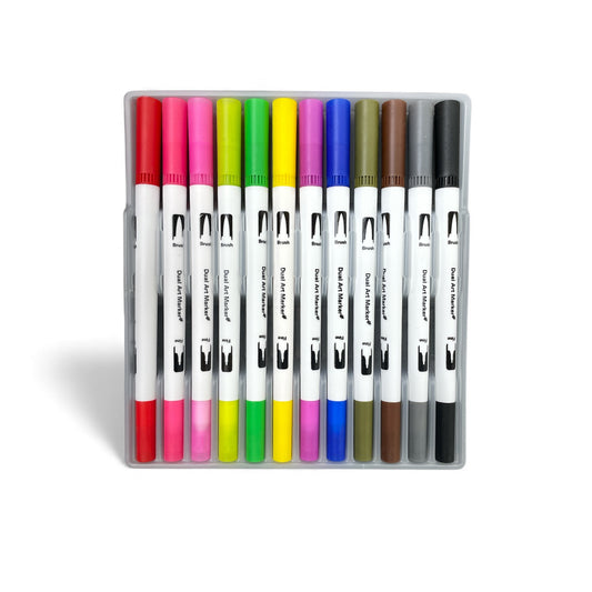 BIGMAN Giorgione Dual Art Brush & Pen Color Marker Set Of 12