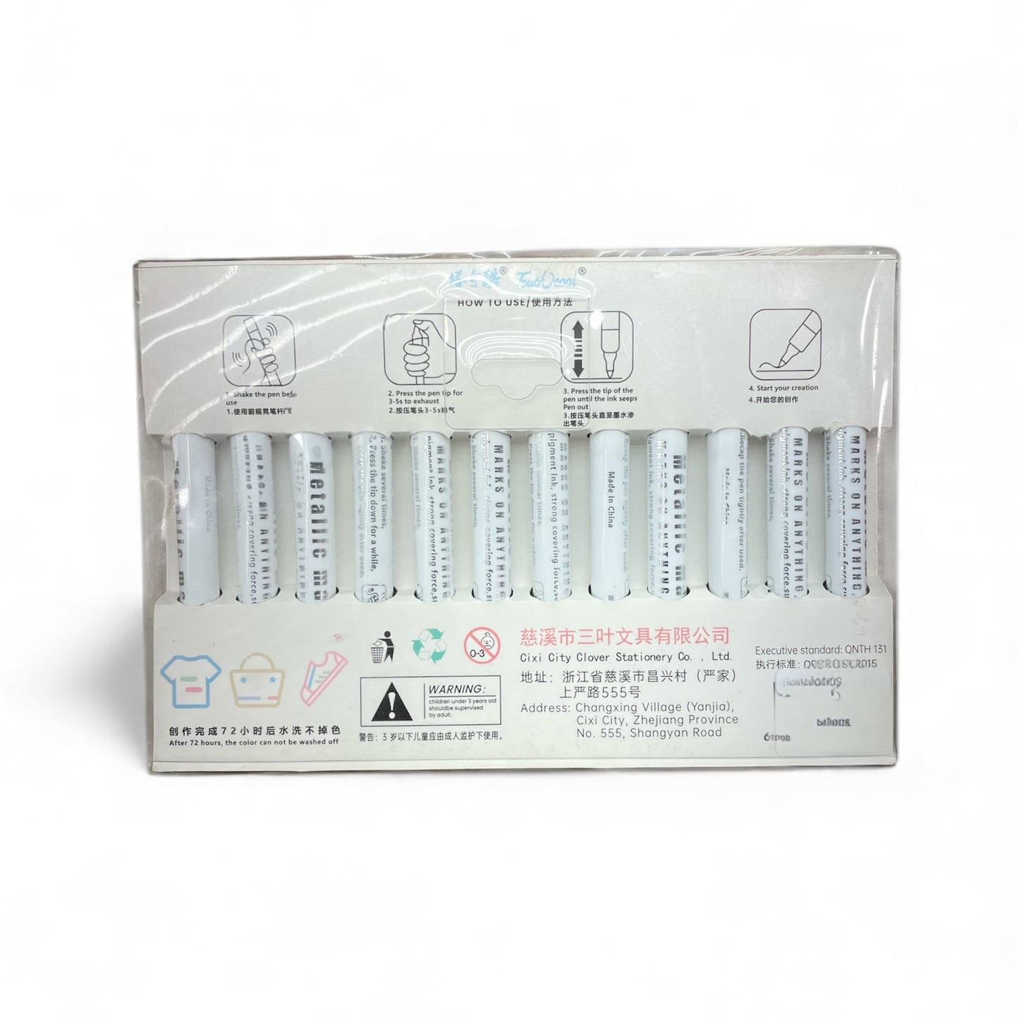 BIGMAN Shake & Press Glitter Marker Set of 12