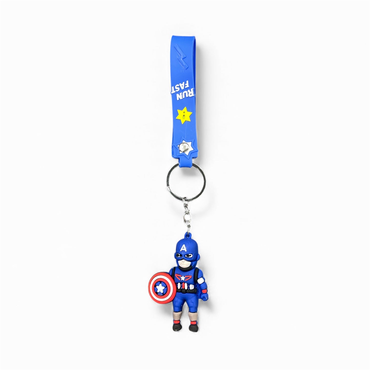 BIGMAN Captain America Character Rubber Keychain