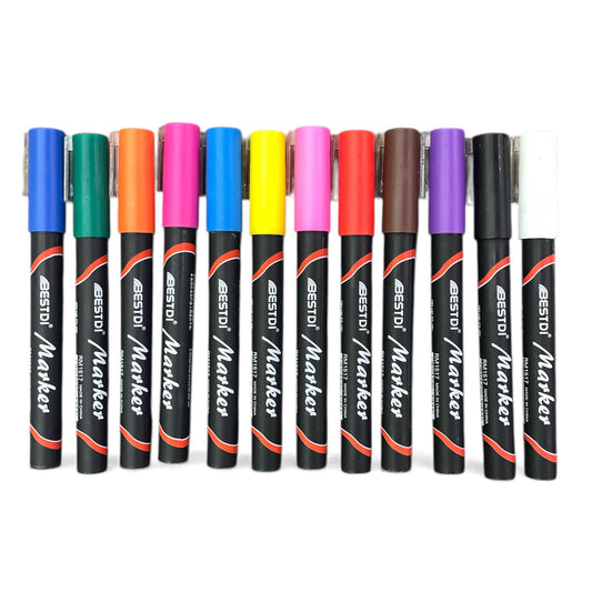 BIGMAN 2.0mm Fine Bullet Tip Paint Marker Set Of 12