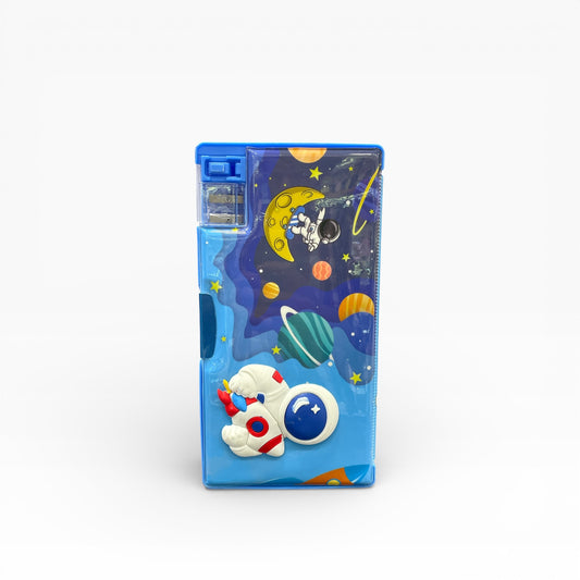 BIGMAN Spaceman Magnetic Double-Sided Multi-Function Geometry Box with Sharpener