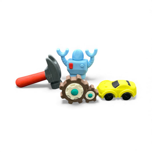 BIGMAN Tiny Erasers Pack 4 Piece Fun Eraser Box