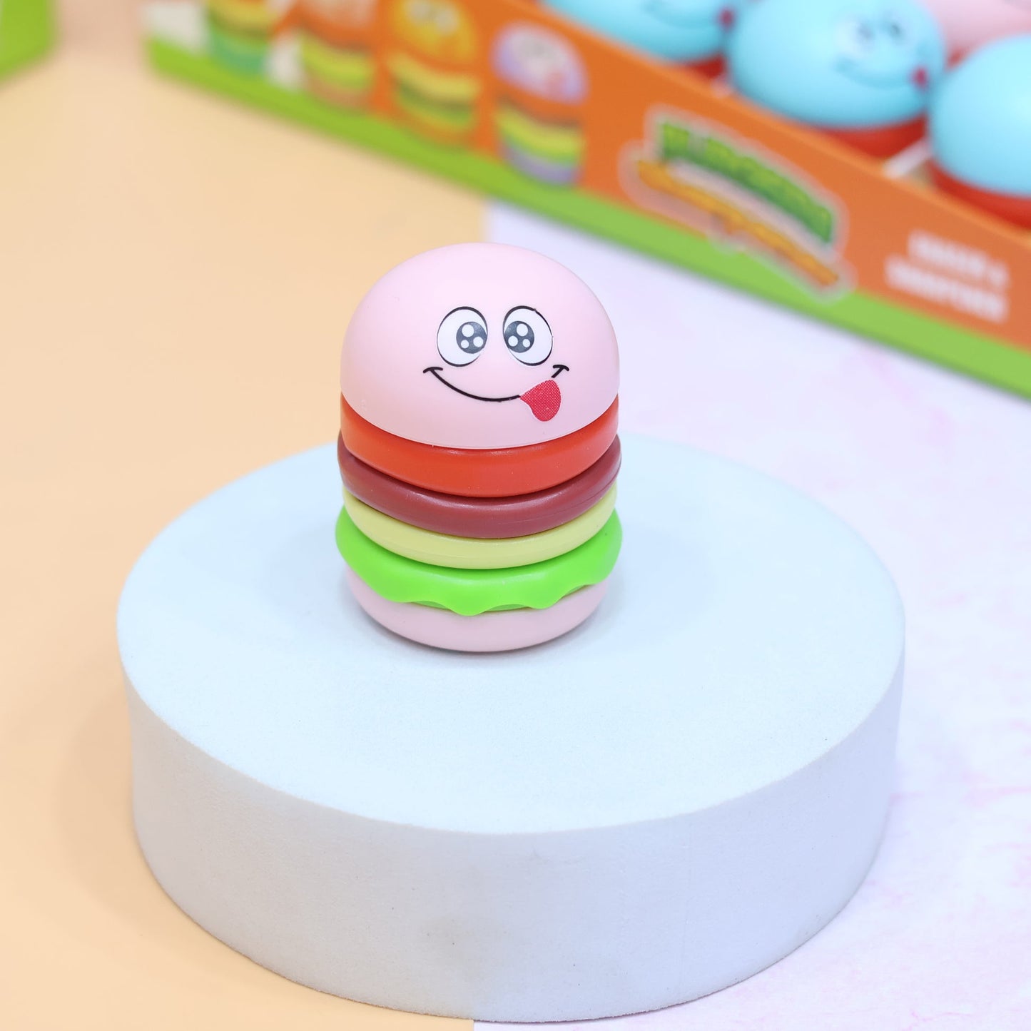 BIGMAN 2 in 1 Burger Style Eraser+ Dual-Hole Pencil Sharpener For Kids