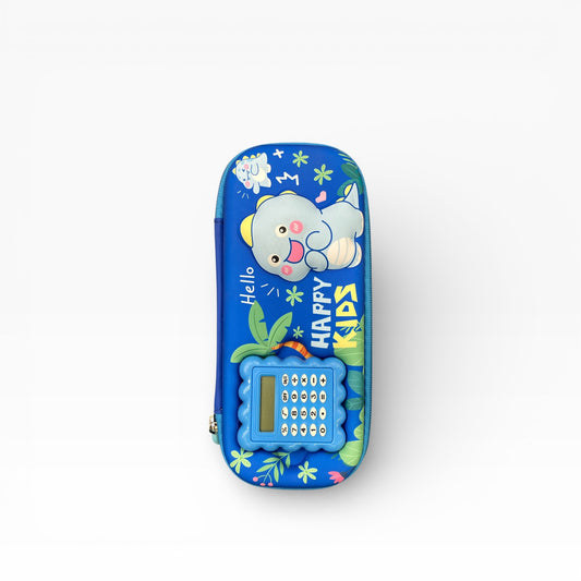 BIGMAN Blue Dinosaur EVA Hard Shell Pencil Case