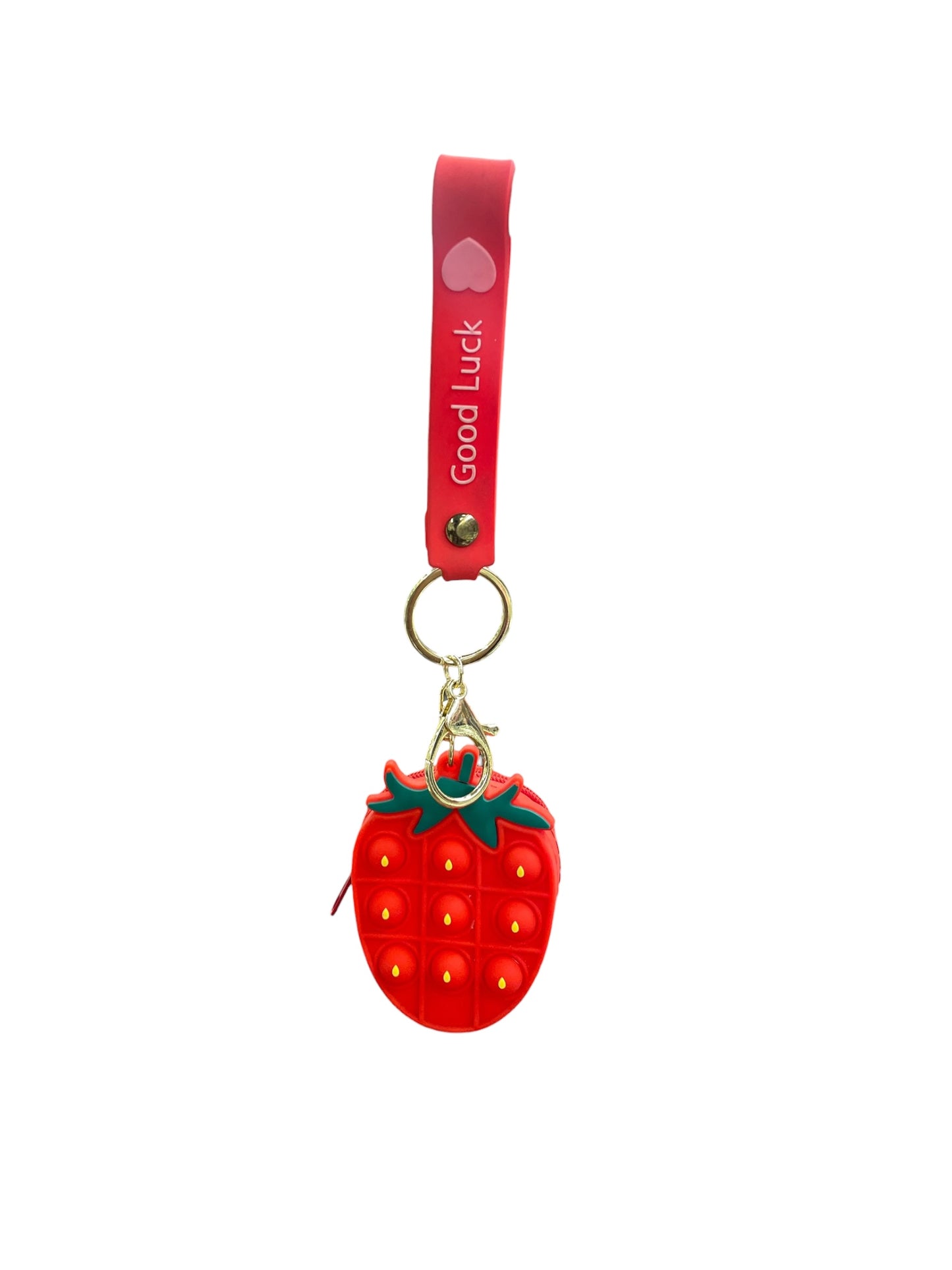 BIGMAN 2-in-1 Pop It & Pouch Silicon Keychain