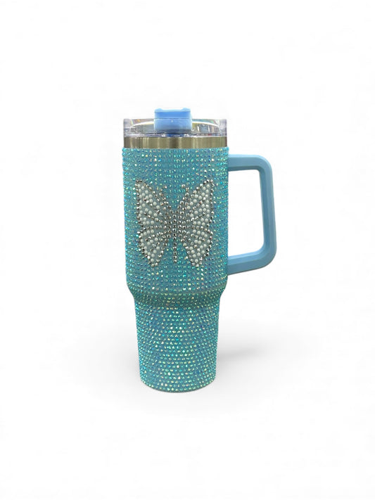 BIGMAN Luxury Rhinestone Butterfly Crystal Edition Tumbler 40oz