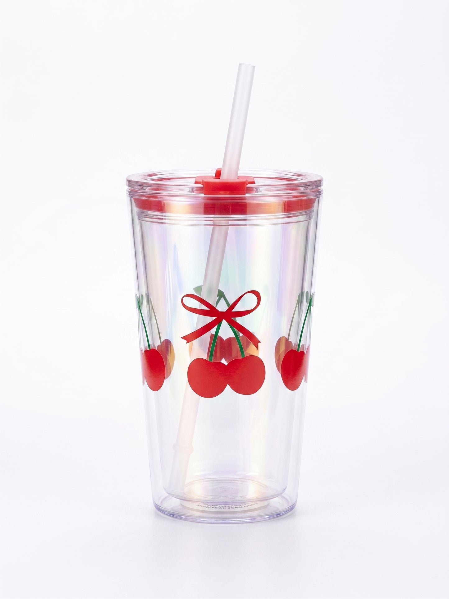 Bigman Aesthetic Holographic Shimmer Cherry Sipper Cup