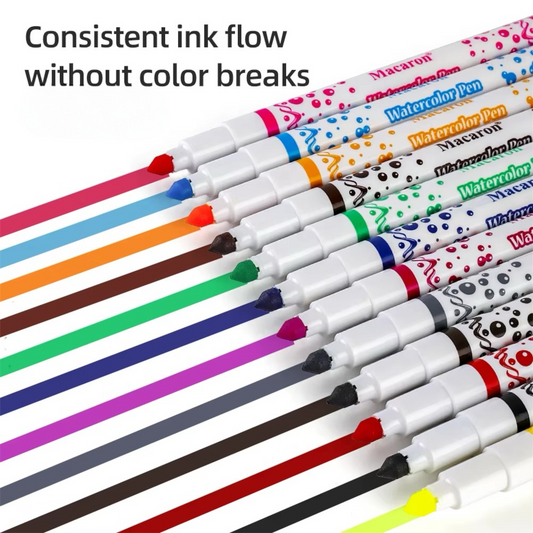 BIGMAN Macaron Duo Colours Fibre Pens Set of 24/12