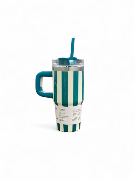 BIGMAN Daisy Stripe Edition 20oz Stanley Quencher Tumbler