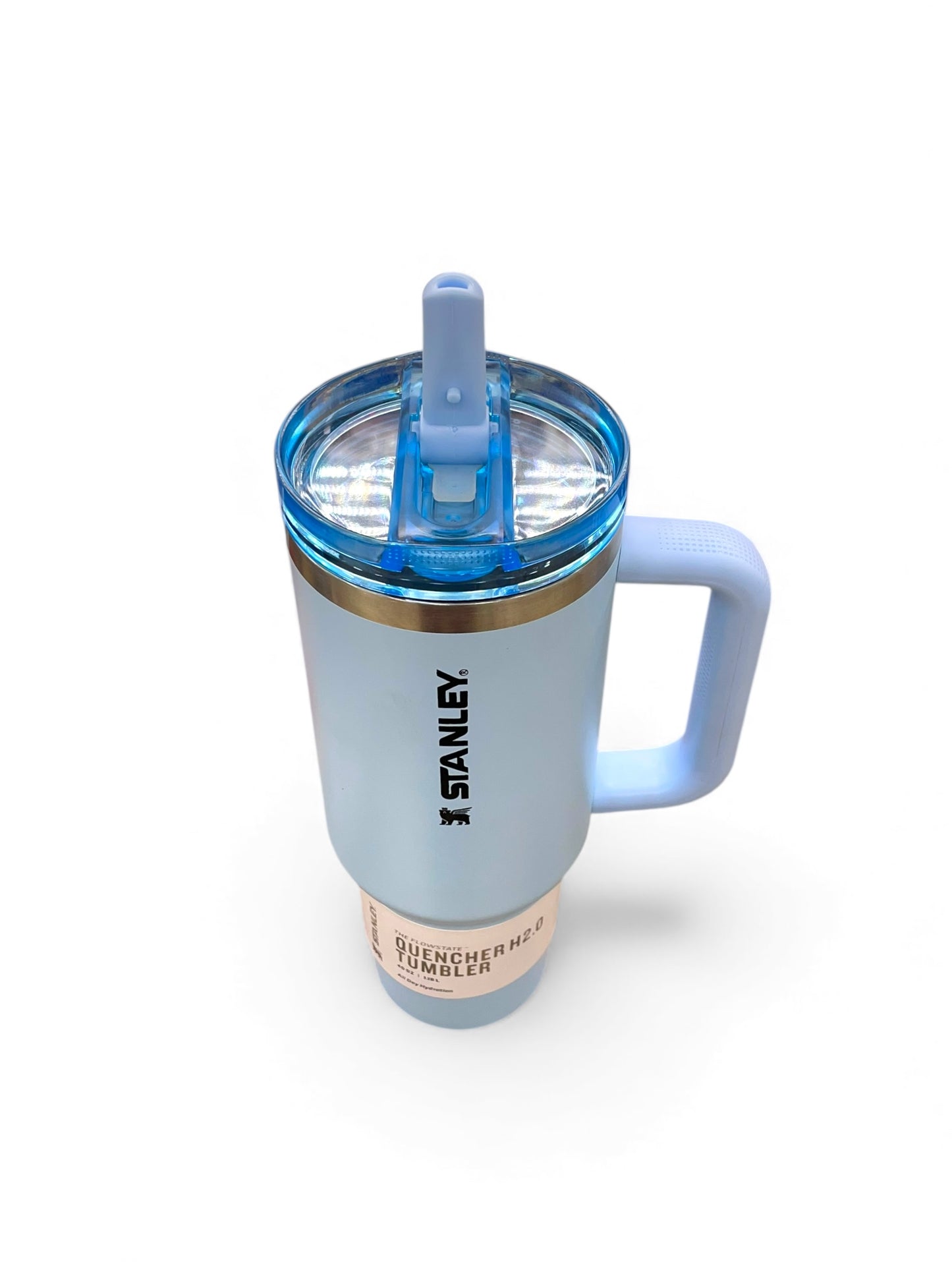 BIGMAN Frost wave blue Stanley Flip Straw Quencher Tumbler 40oz