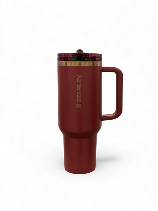 BIGMAN Crimson Luxe Stanley Flip Straw Tumbler 40oz