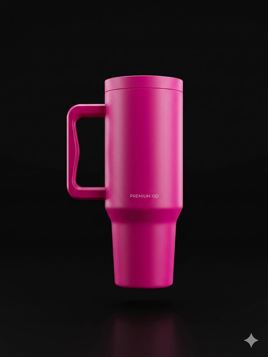 BIGMAN SipLux 40oz Insulated Tumbler with Handle & Straw Lid – Double Wall Vacuum Stainless Steel Travel Mug for Hot & Cold Drinks (Fits Car Cup Holder)