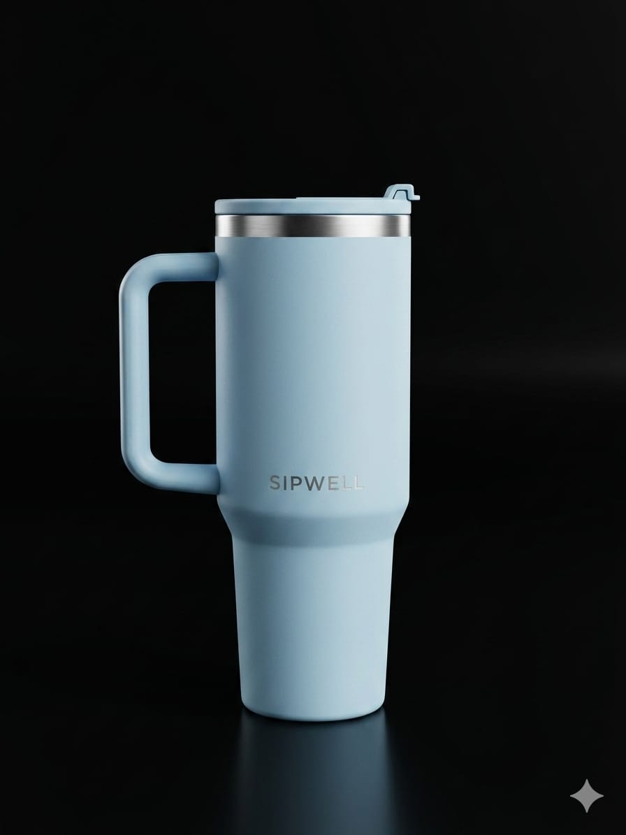 BIGMAN FrostLux 40oz Insulated Tumbler with Handle & Straw Lid β Double Wall Vacuum Stainless Steel Travel Mug for Hot & Cold Drinks, Cup Holder Friendly