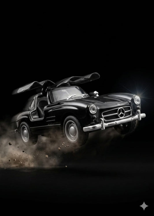 Bigman Midnight Legend 300SL Classic Diecast Car Model