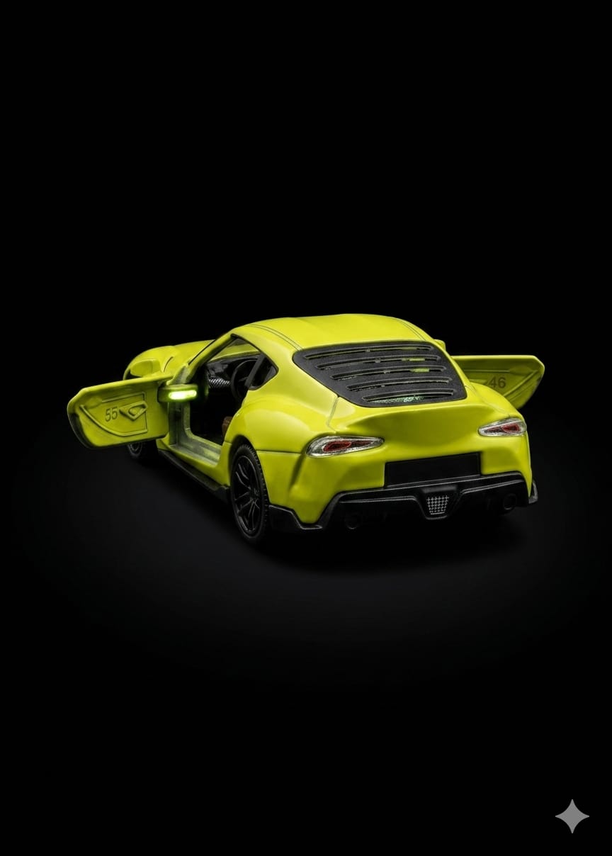 Bigman NeonRush GT Sports Diecast Car Model with Opening Doors