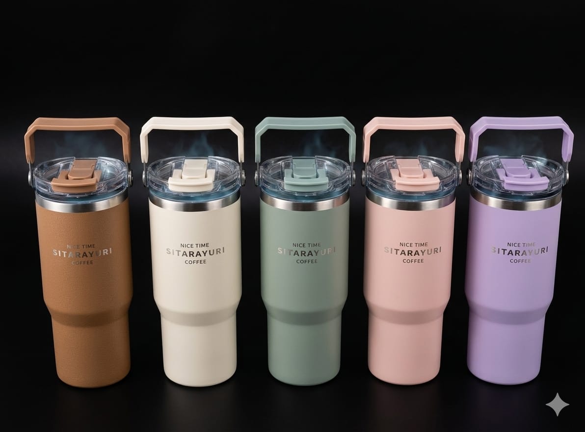 Bigman premium sitarayuri CozyFlow Tumbler – Premium Stainless Steel Travel Mug | Vacuum Insulated Hot & Cold Coffee Tumbler