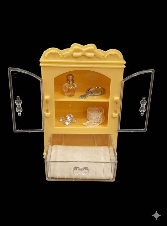 Velora Jewellery Cabinet™ | Elegant Pastel Jewelry Storage & Display Box with Transparent Doors | Multi-Compartment Organizer for Rings, Earrings, Necklaces & Accessories
