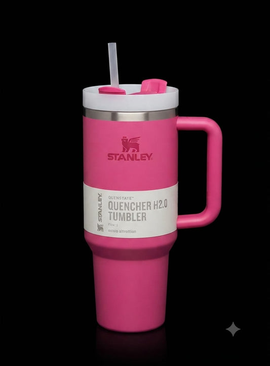 Bigman Blush Tumbler 40oz – Premium Stainless Steel Insulated Travel Mug with Handle & Straw