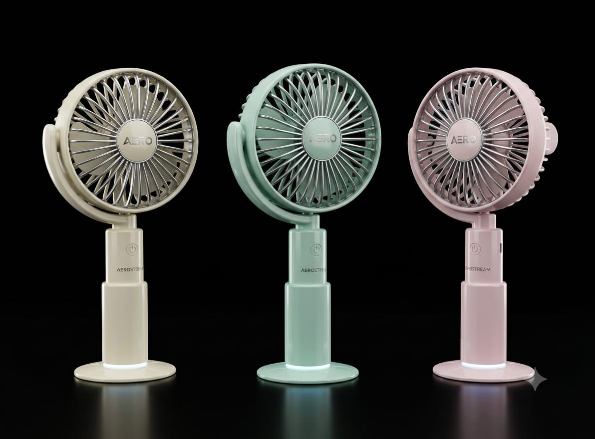 Bigman AeroStream Fan – Rechargeable Portable Handheld & Desk Fan