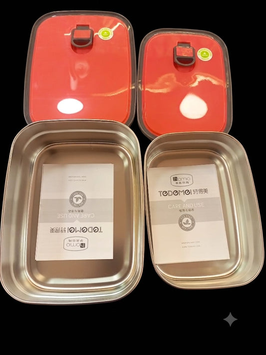 2-Piece Leak-Proof Lunch Box Set with Secure Lock