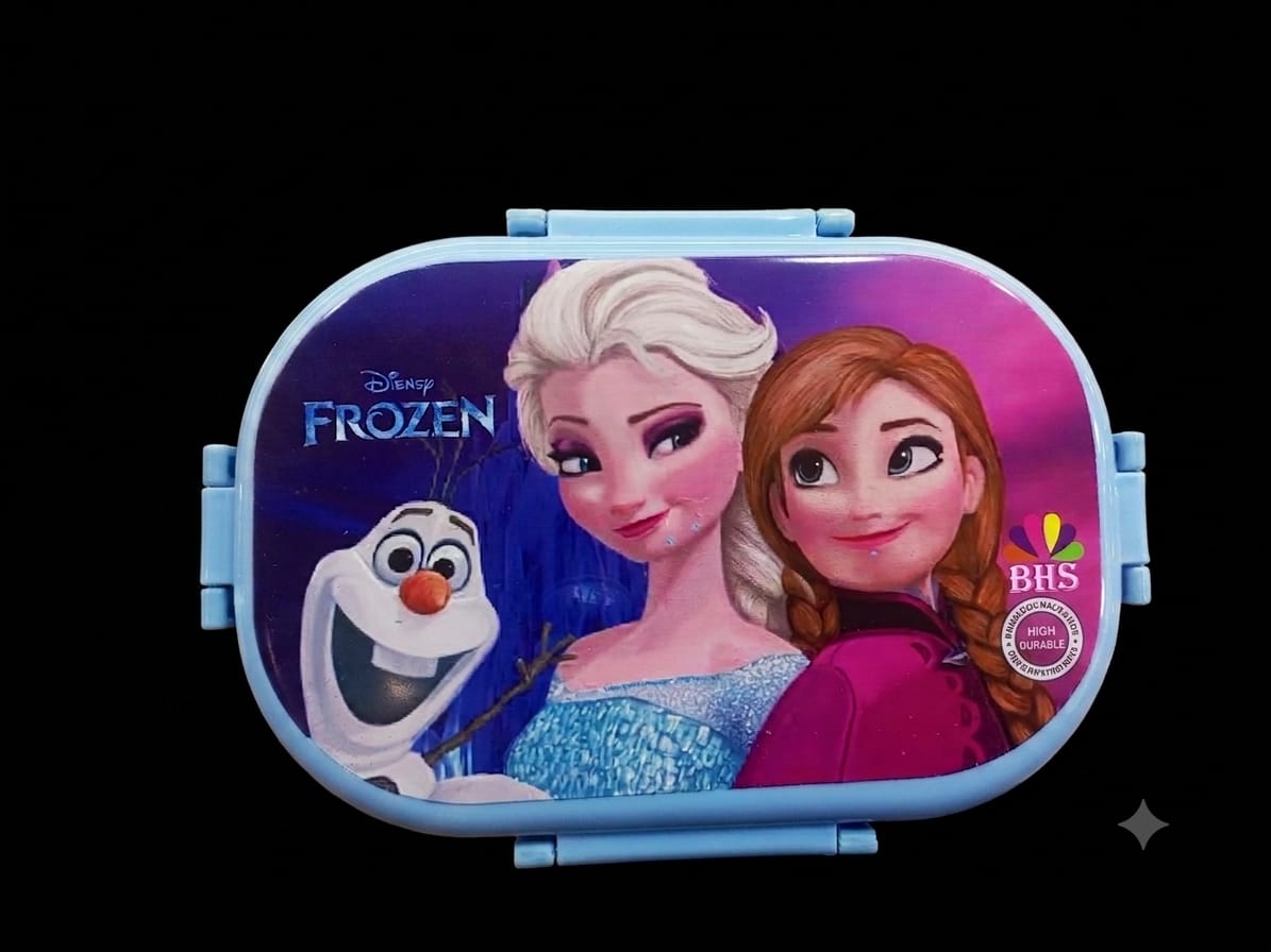 Kids Double Compartment Lunch Box with Spoon & Fork