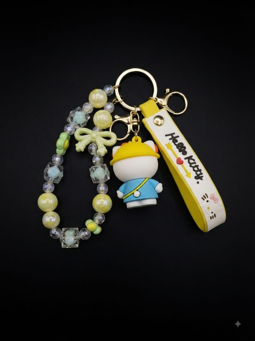 Cute Beaded Cartoon Keychain