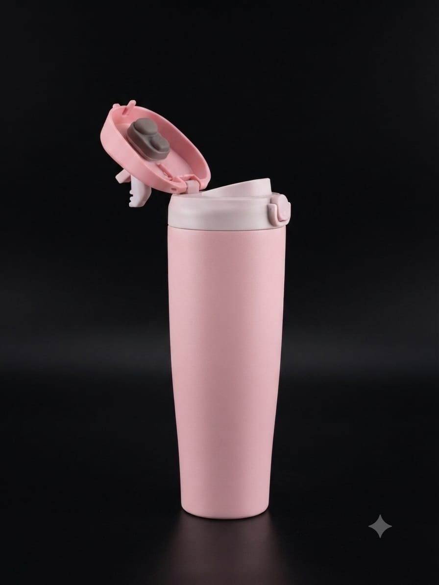 Bigman Pink Flip-Top Tumbler
