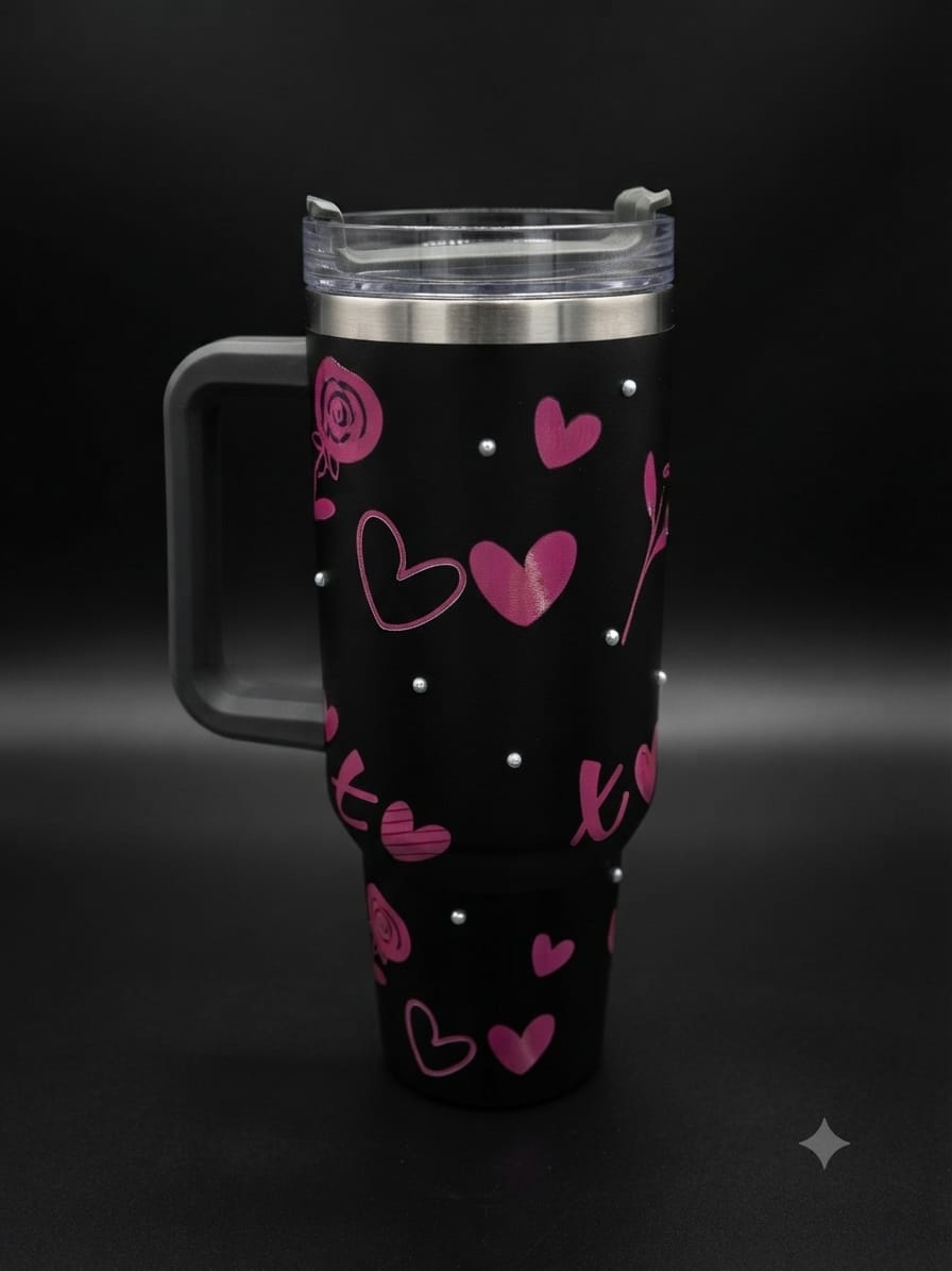 Bigman Black Heart 40oz Tumbler