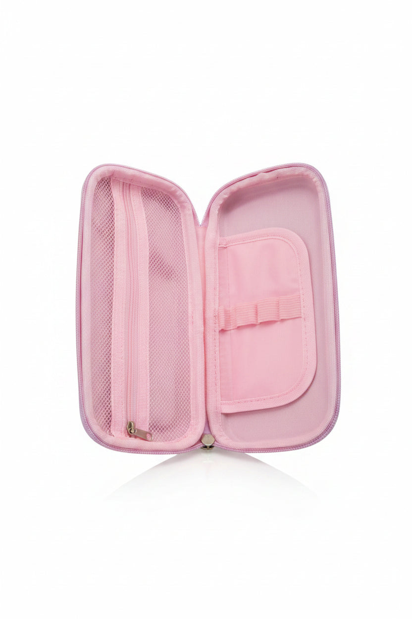 Pink Unicorn Pencil Case with Built-in Calculator