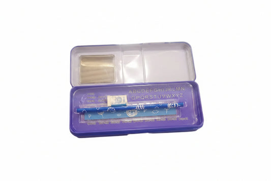 Astronaut Metal Pencil Box with Clear Compartment