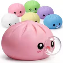 Dumpling Squishies Blow Bubbles