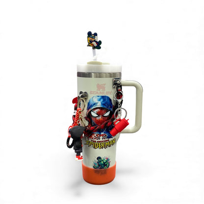 BIGMAN Off White Spider Man Stanley Tumbler 40oz With Accessories
