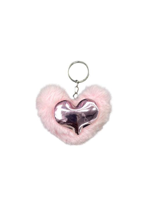 BIGMAN Soft Fuzzy Heart Keychain