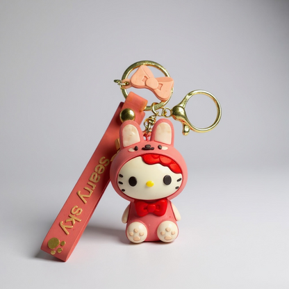 BIGMAN Hello Kitty Hard Silicon Coated Keychain