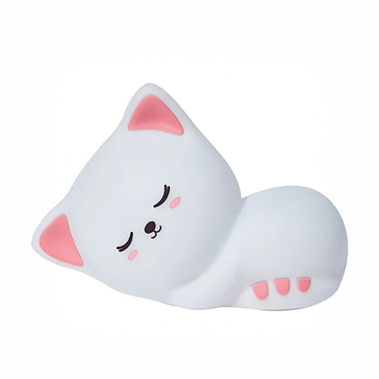 BIGMAN Touch LED Cat Night Light Remote Control Silicone Cat Lamp For Kids