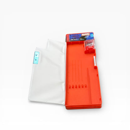 BIGMAN 3D Marvel Captain America Sponge Pencil Box Double-Sided with Sharpener