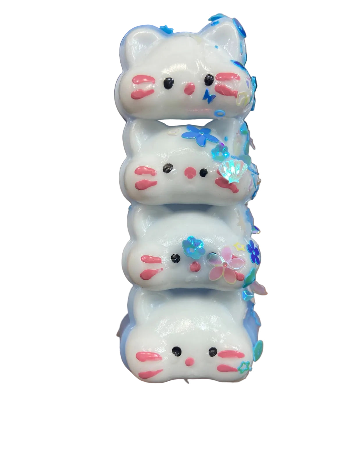 Bigman Blue Stacked Cat Squishy