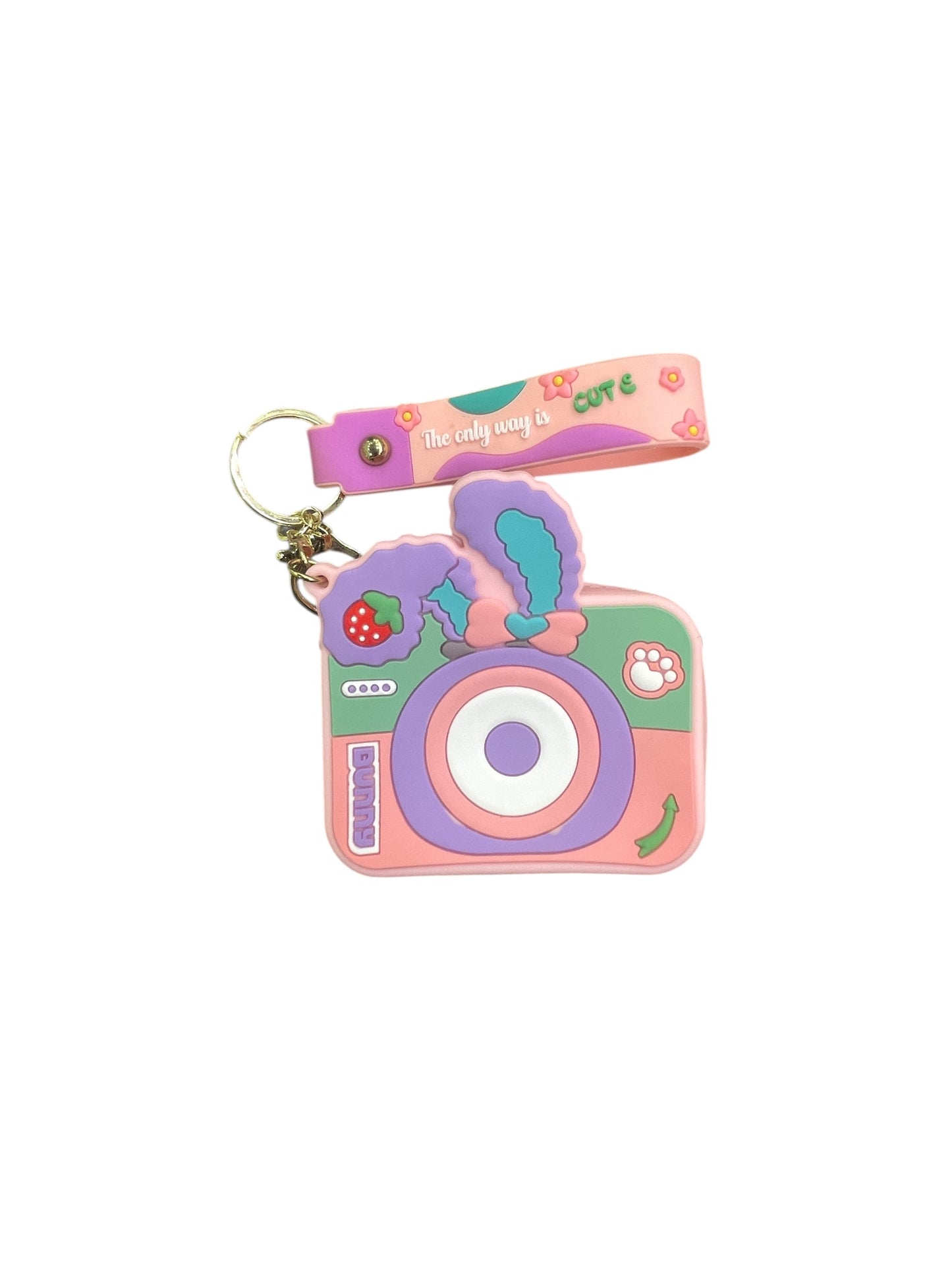 BIGMAN Camera Style Mini Zipper pouch Soft Silicon Keychain