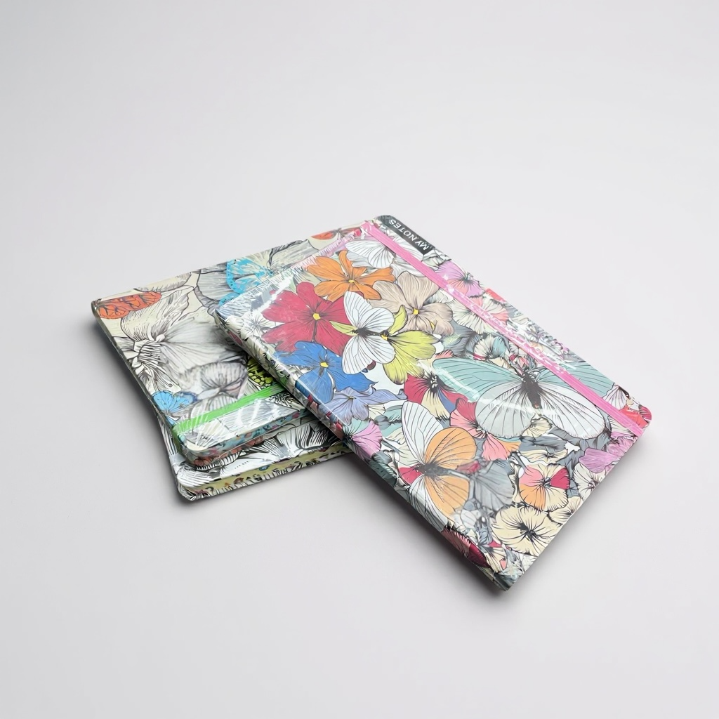 BIGMAN Floral and Butterfly Cover Design Notebook