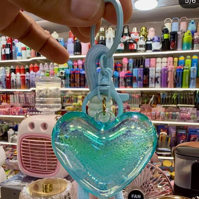 Bigman Crystal Heart Keychain